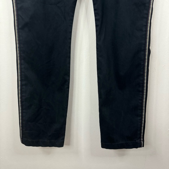 CAbi Women's 5313 The Peyton Multicolor Ribbon Side Stripe Black Pants Size 8 - Picture 4 of 11